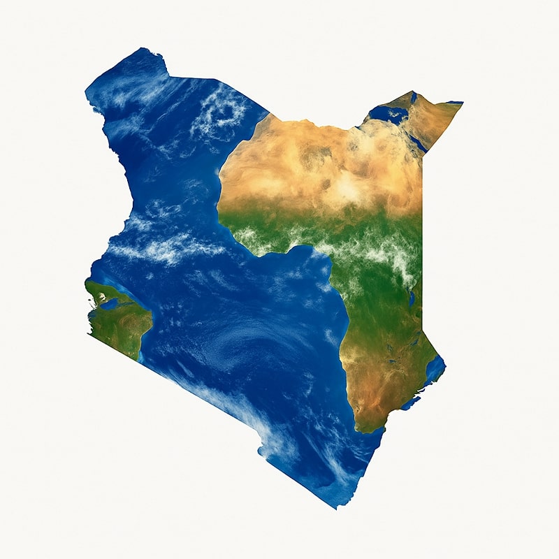 The Map of Kenya Image